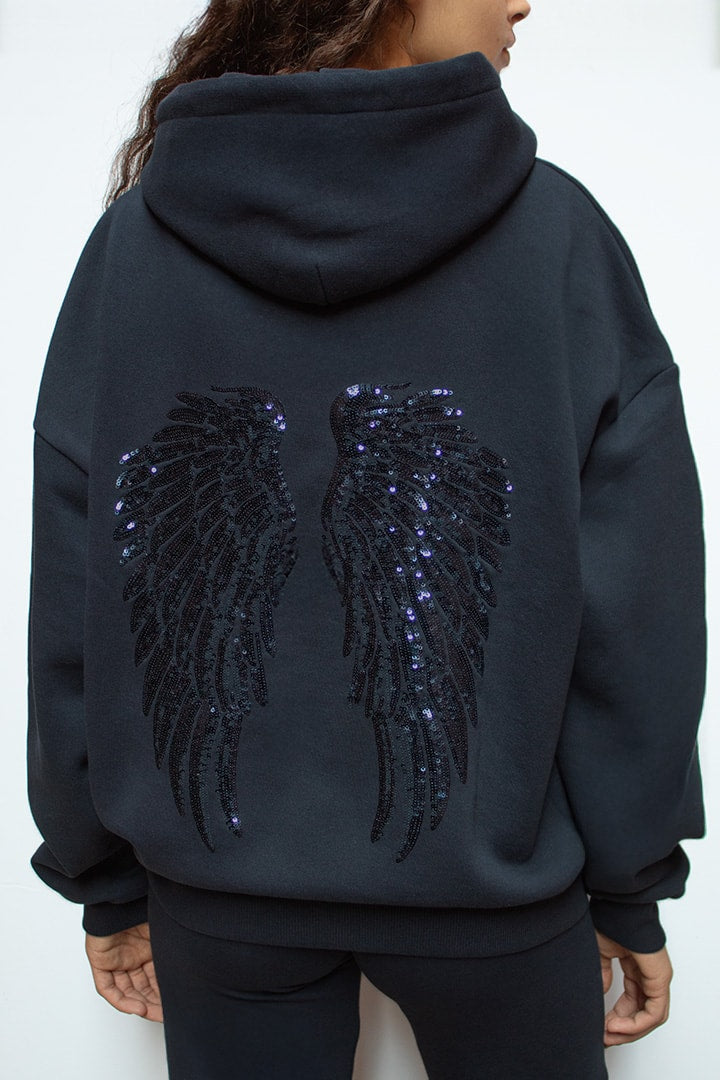 Subdued Wings Hoodie and Cuffed Pants Set