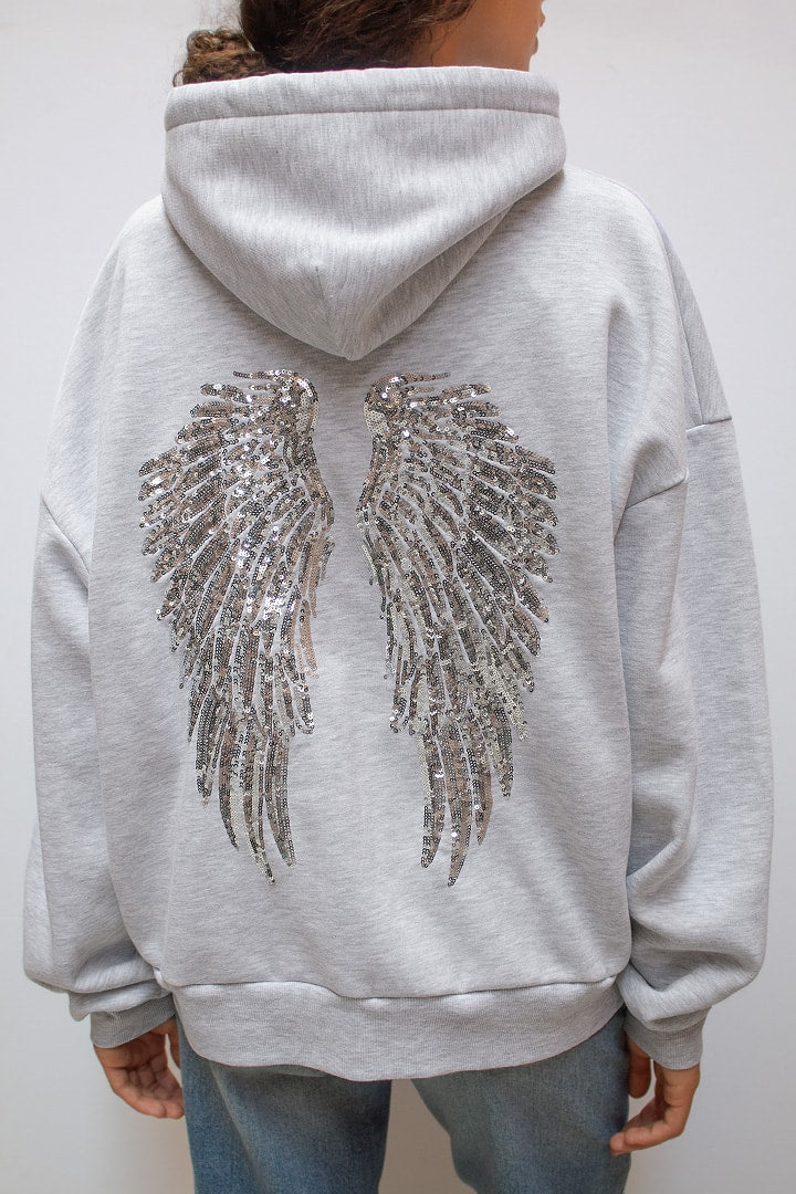 Subdued Wings Hoodie and Cuffed Pants Set