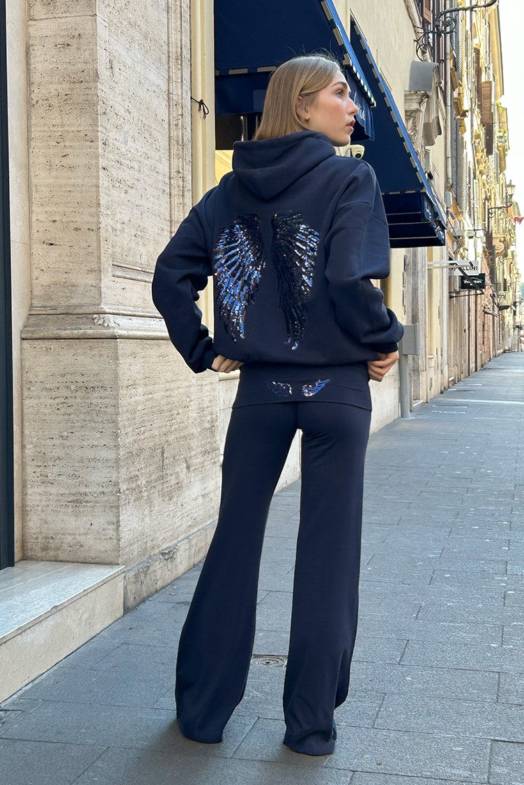 Subdued Wings Hoodie and Cuffed Pants Set